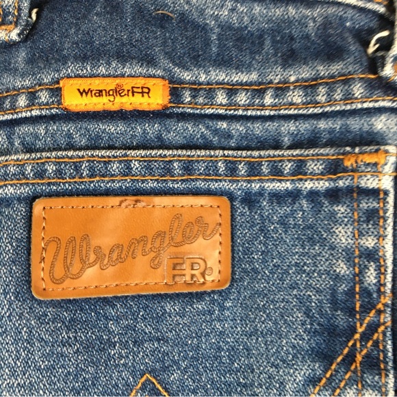 Wrangler Jeans Men Size 40x32 FR Fire Resistant Straight Leg Denim Blue Relaxed - Picture 7 of 14